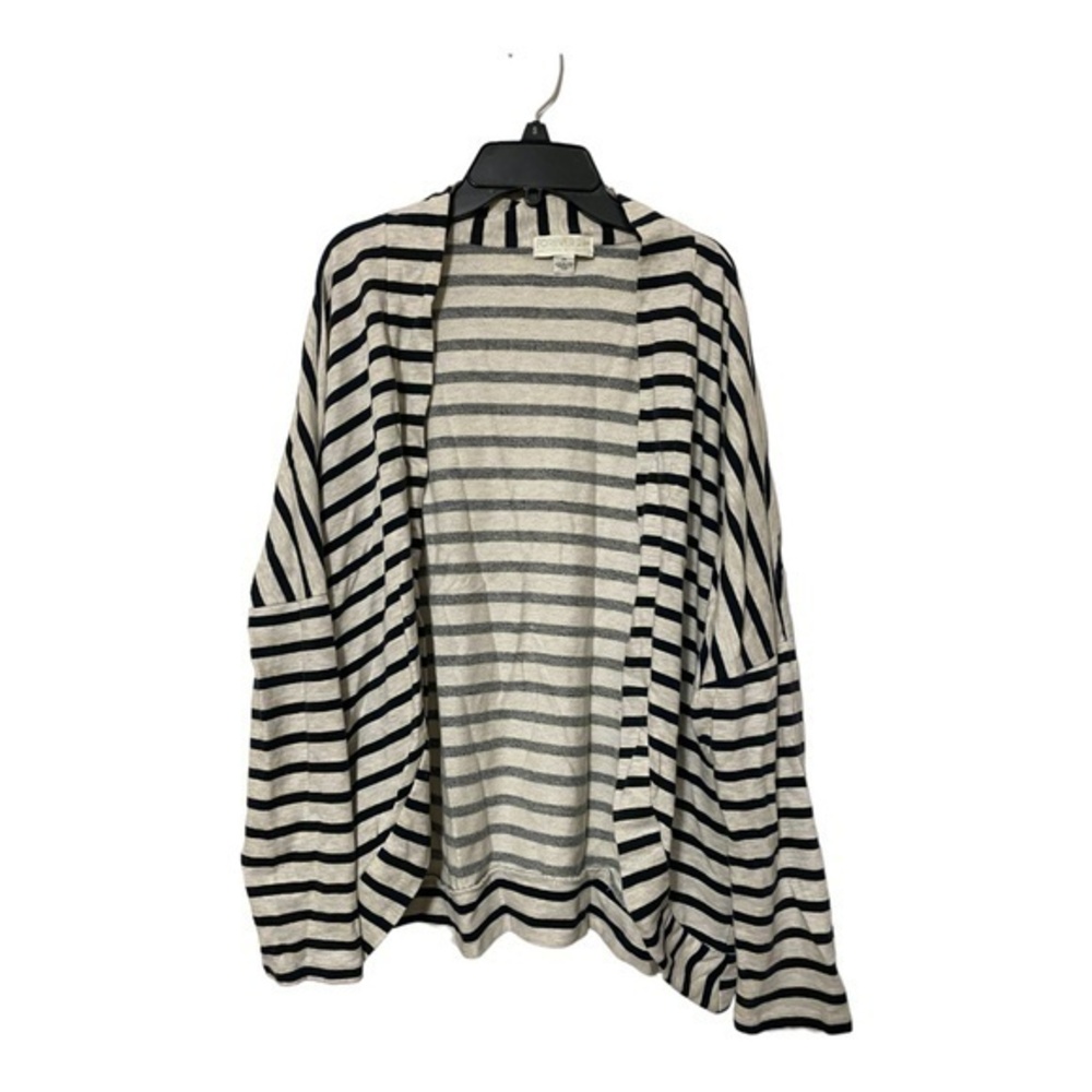 Forever 21 Plus Open Cardigan Jersey Knit Striped Nautical Womens Size 2X